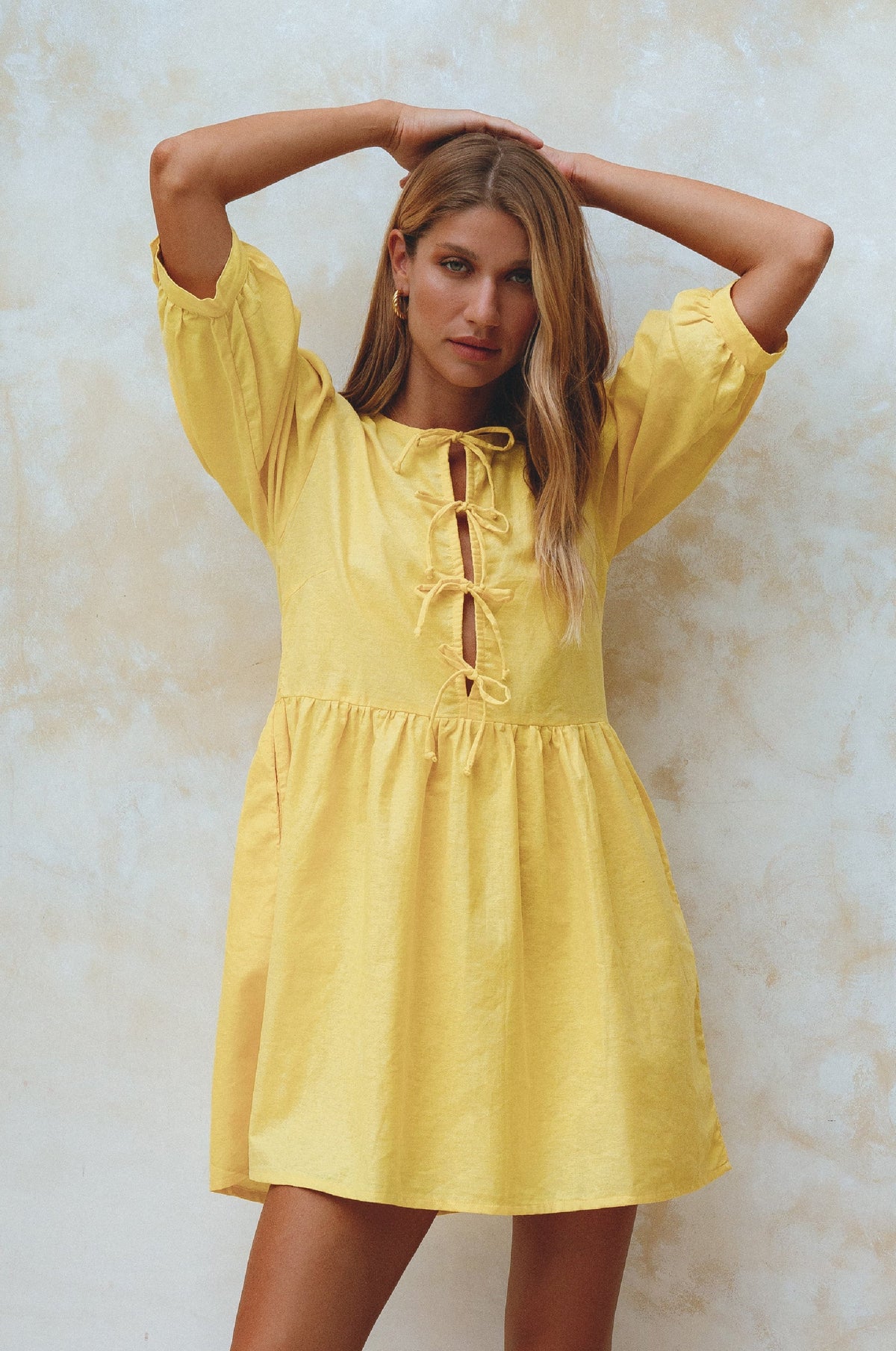 Beatrice Puff Sleeve Mini Dress