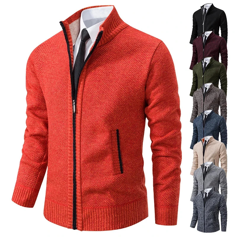Men's knitted sweater cardigan