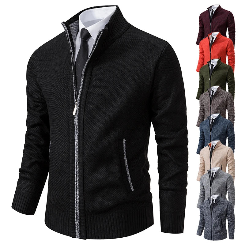 Men's knitted sweater cardigan