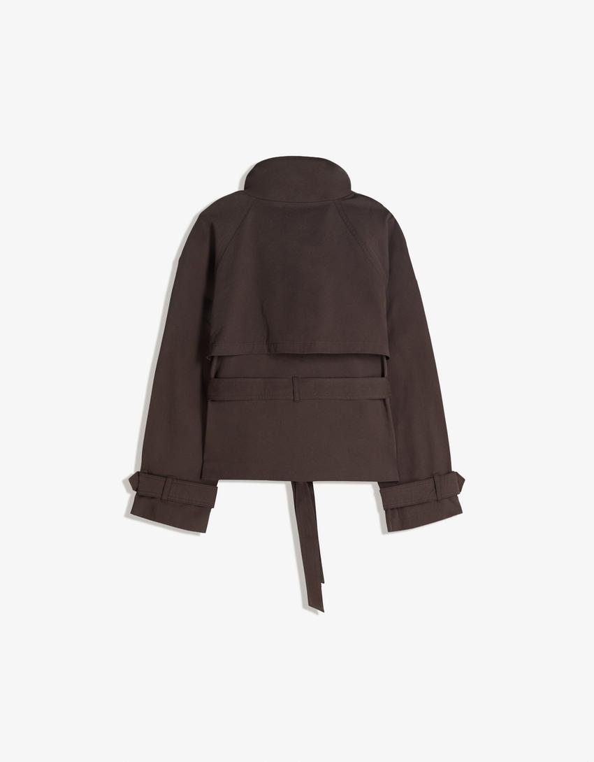 Vesna – Funnel Collar Trench Coat