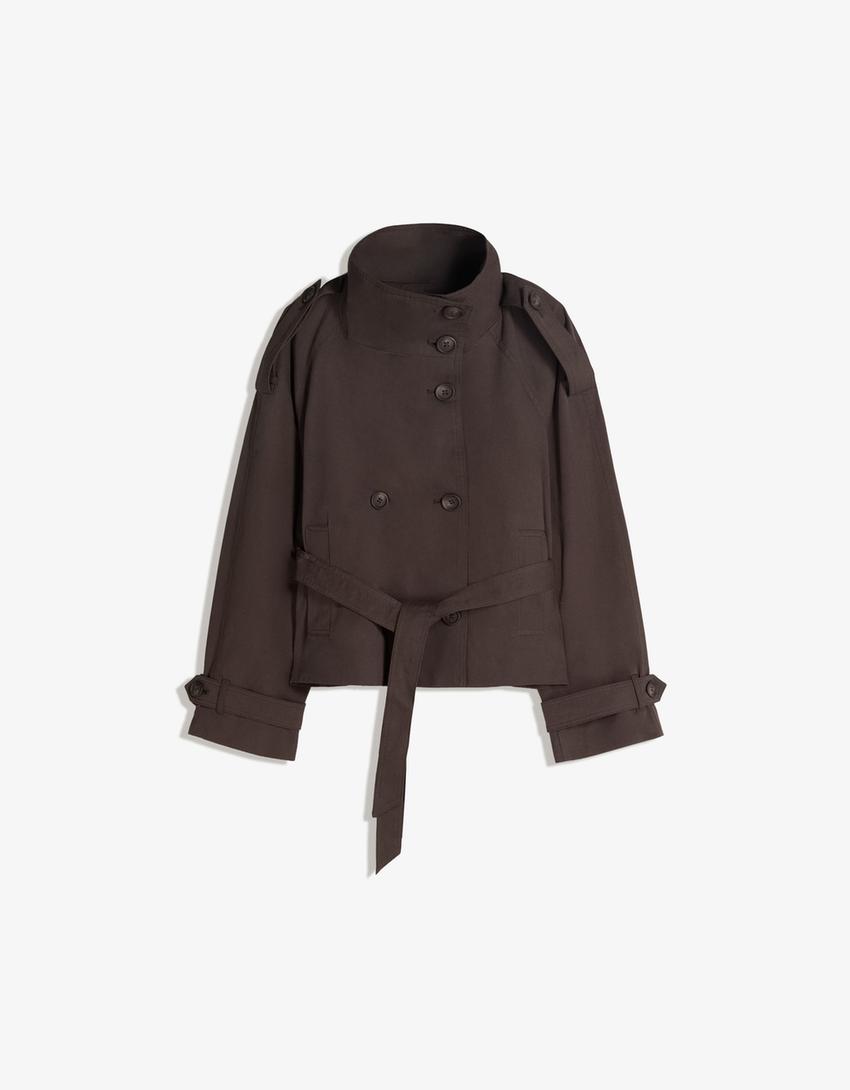 Vesna – Funnel Collar Trench Coat