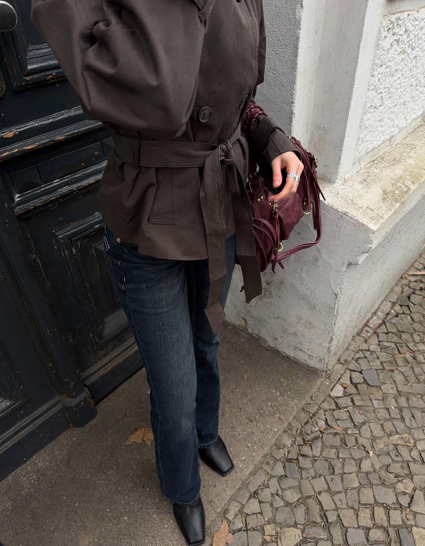 Vesna – Funnel Collar Trench Coat