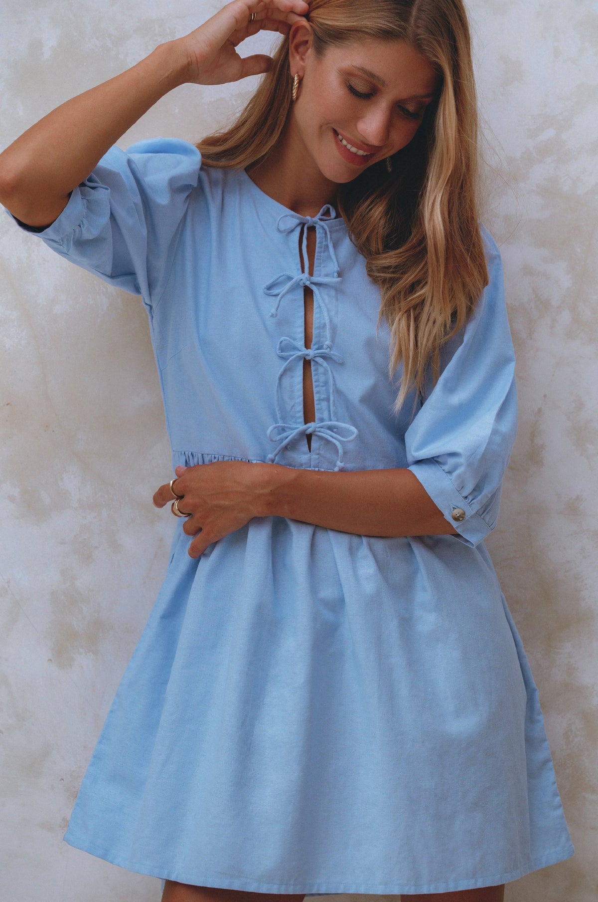Beatrice Puff Sleeve Mini Dress
