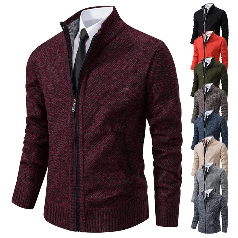 Men's knitted sweater cardigan
