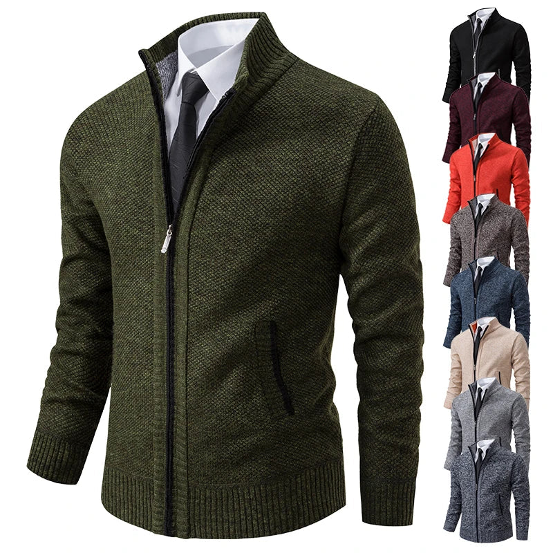 Men's knitted sweater cardigan