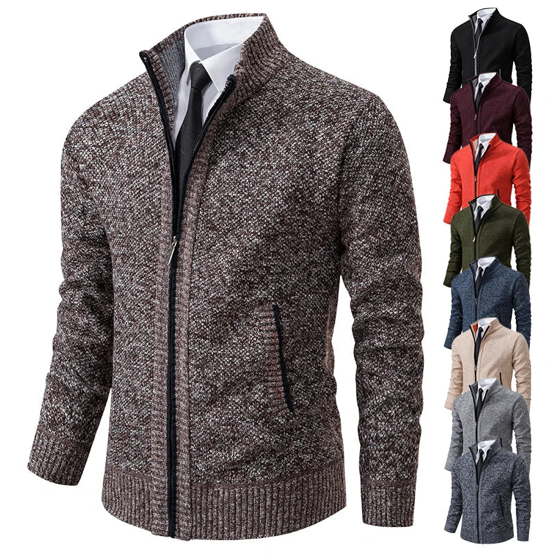 Men's knitted sweater cardigan