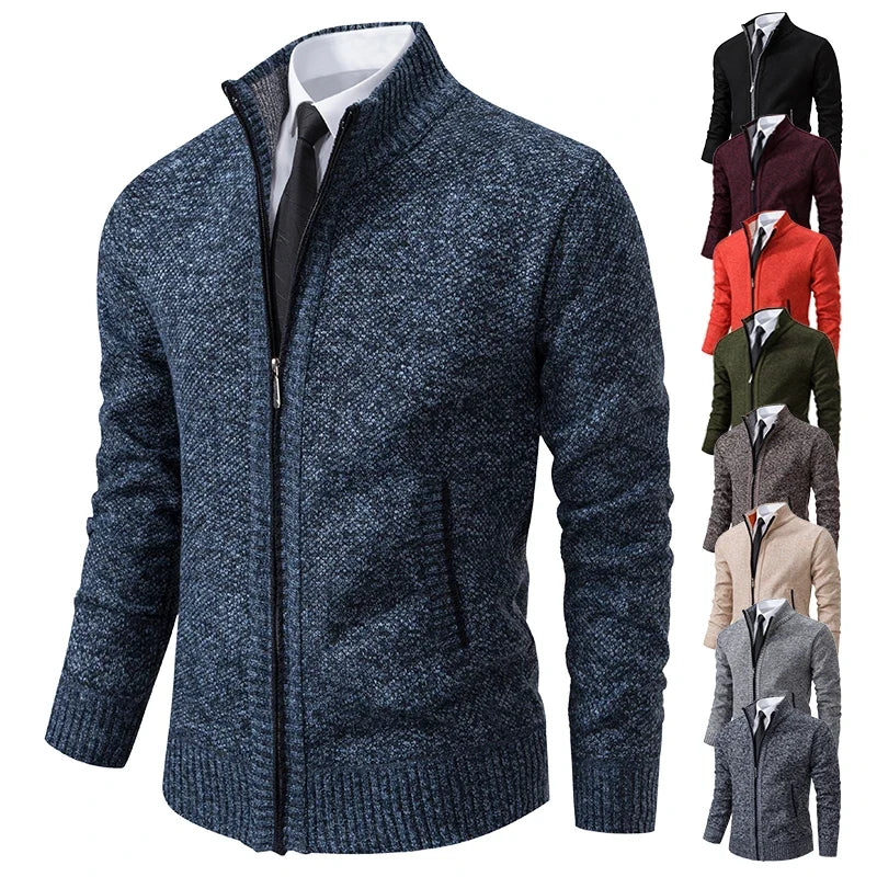 Men's knitted sweater cardigan